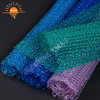 Filet en maille PVC haute densité pour décoration de Noël et de mariage, résistant à l'eau et aux UV, avec motif de tapis et lumières LED