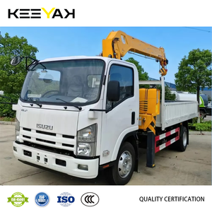 Camión Grúa Keeyak ISUZU 2024 NUEVO NPR de 3 Toneladas, Camión Pequeño 4x2 con Grúa Montada, Camiones de Carga con Plataforma Abatible a Buen Precio - Product Image 2