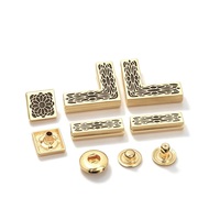 Bouton en métal OEM personnalisé avec logo, bouton-pression pour chemise homme, bouton 4 pièces en alliage de zinc pour Kurta, Abaya, Thobe, pour vêtements