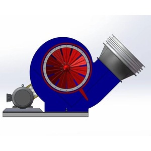 BACH Rotary Blower 200W AC Motor Metal Industrial Fan Floor Installation 3 Speeds Mechanical Control - Product Image 1