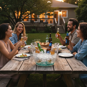 Özel Logolu Plastik Şampanya İçecek Kutuları Partiler İçin İçecek Kabı Şarap Buz Kovaları - Product Image 2