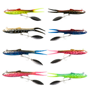 Señuelo de Pesca Tipo Cuchara, 28g, 14cm, 3 Anzuelos, Cuchilla Giratoria, Señuelo para Pesca de Lubina, Cebo Artificial - Product Image 2