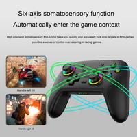 Nouveau 6 axes sans fil P4 PS-3 JoyPad Gamepad contrôleur Transparent Double Vibration Joystick pour Console de jeu