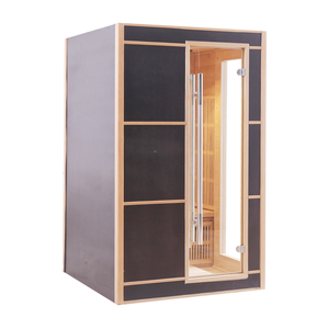 2 Person Black <b>Infrared</b> <b>Heater</b> Sauna Room for Indoor Steam Sauna - Product Image 2