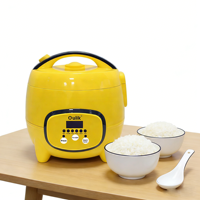 Oulik Vente en gros Usine Mini cuiseur à riz électrique portable en plastique avec tasse à mesurer, minuterie numérique et contrôle rapide pour usage domestique