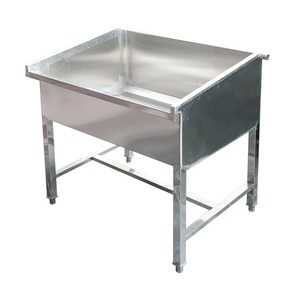 Baignoire pour animaux de compagnie en acier inoxydable 304, pour cliniques vétérinaires, chiens de grande et petite taille, sans pare-chocs, lavabo pour chien - Product Image 2
