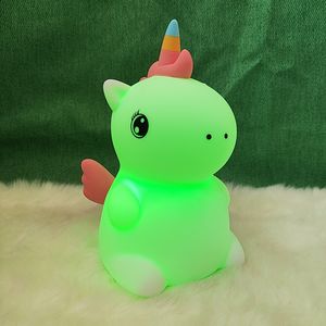 Veilleuse Licorne en Silicone pour Enfants, Rechargeable par USB, Couleurs RGB, Lampe de Chevet pour Chambre à Coucher - Product Image 6
