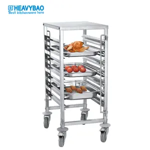 Heavy bao Einreihiger Edelstahl Gastro norm GN Pan Tray Trolley für Restaurant