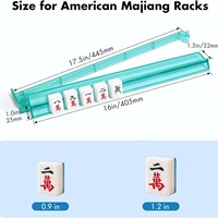 Mahjong Moderne Transfrontalier Multicolore 4 Joueurs : Support de Tri et de Rangement Portable en Acrylique Écologique et Durable pour le Divertissement