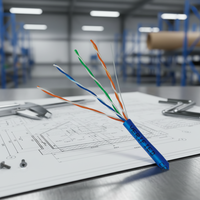 Kabel Jaringan Cat5e CCA Kabel Cat 5e Indoor/Outdoor UTP FTP SFTP Kabel Ethernet PVC/LSZH Double Jacket Kabel LAN
