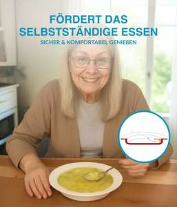 Assiette à soupe blanche Unisono Plus de 22 cm, moderne et écologique, avec un design original, motif personnalisé, aide à manger d'une seule main pour un usage domestique - Product Image 2