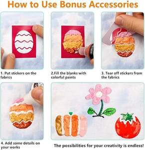 No tóxico y permanente 3D DIY tela arte pinturas 24 colores 30ML conjunto para <span class=keywords><strong>ropa</strong></span> lienzo camisetas Jeans bolsas - Product Image 5