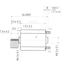 Moteur électrique micro Goodluck GL 130 à balais de charbon pour machine à bijoux, 3,7 V, fonction de vibration basse tension, certifié CE