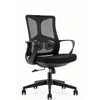 Chaise de bureau pivotante réglable à accoudoirs fixes, vente directe d'usine, chaise en maille confortable et économique, chaise d'ordinateur