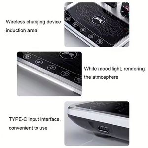 Fast Charging R11 Desktop Electric Smart Lifting 4 in 1 Phone Charger Digital Alarm Clock 15W <b>Wireless</b> Charger With Light - Product Image 6