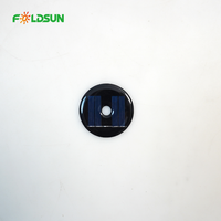 Panel Surya Epoxy Tanpa Bingkai Bulat Kustom FOLDSUN Diameter 46,5mm 2V Efisiensi Tinggi Ramah Lingkungan Modul PV Mono