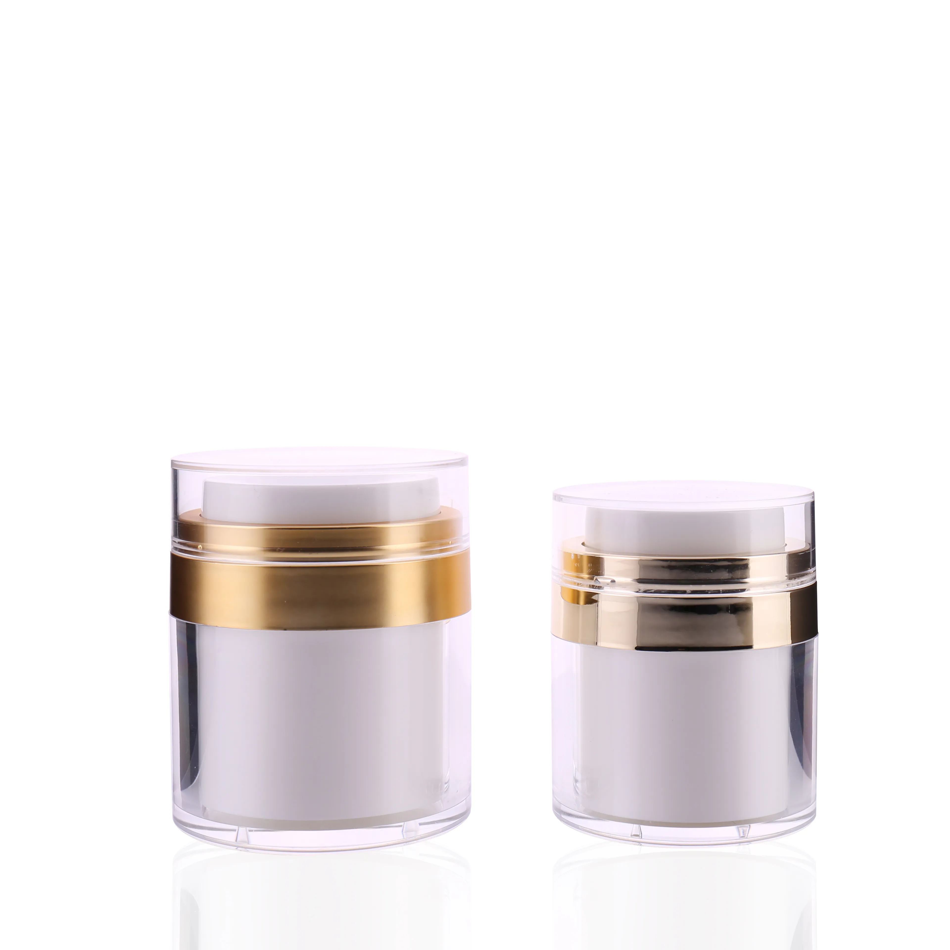 高級化粧品丸型アクリル容器15ml 30ml 50mlエアレスポンプジャー