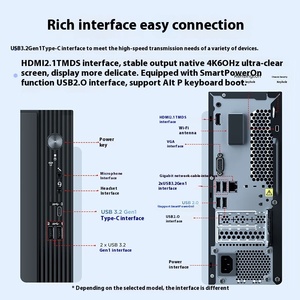คอมพิวเตอร์เดสก์ท็อป <span class=keywords><strong>Lenovo</strong></span> M4000Q มินิพีซี R5-5600H 8G RAM 512G SSD 260W แหล่งจ่ายไฟพร้อมจอภาพคอมพิวเตอร์ตั้งโต๊ะ - Product Image 5