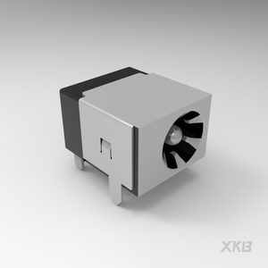 Connecteur XKB DC-044B-5A-2.0 Prise d'alimentation CC 2,0 mm à angle droit 5A 24V à traversage de circuit (TH) conforme ROHS pour alimentation de carte PCB - Product Image 2