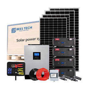 Système solaire hybride 5kW 8kW 10kW 30kW 50kW Panneaux solaires avec onduleur à batterie Panneau Kit solaire Système d'énergie solaire complet - Product Image 1