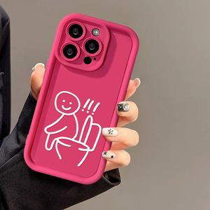 Ligne toilette personne impression échelle lentille Style antichoc TPU housse de téléphone portable pour Iphone 8 X Xr Xs 11 12 13 14 15 16 17 Air - Product Image 4