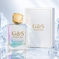 Vente en gros de flacons de parfum G&S PERFUME, design original, flacon de parfum en verre, série cristal givré, flacon de parfum en verre rechargeable vide avec boîte
