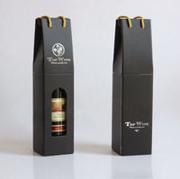 Boîte ondulée de vin de 1.5 litres avec poignée en corde Emballage de bouteille unique Matériaux recyclés Lamination mate et revêtement UV