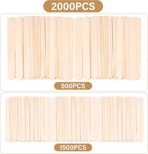 EWVVSS, 2 estilos, 2000 Uds., palitos de paleta para manualidades, palitos artesanales de 6 pulgadas y 4,5 pulgadas, palitos de helado a granel, paletas de madera Natural - Product Image 3
