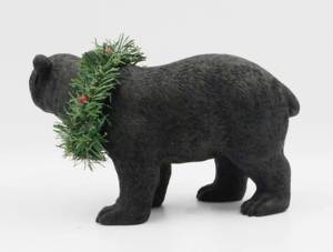 Scultura Vintage di Orso Nero su Roccia in Resina, Statuetta Astratta di Animale, Statua di Orso all'Ingrosso per Decorazione Casa - Product Image 3