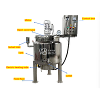 Vente chaude Cuve de mélange chauffante électrique en acier inoxydable avec agitateur pour chocolat, cire et rouge à lèvres