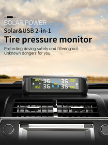 Système de surveillance de la pression des pneus (TPMS) solaire à 4 capteurs avec écran LCD numérique et alarme de sécurité automatique pour véhicules - Product Image 6