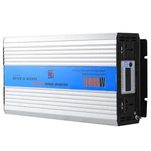 Pure sine wave 3000W 6000w peak power inverter LED dc 12v 24v to ac 110v 220v 3kw pure sine wave power inverter