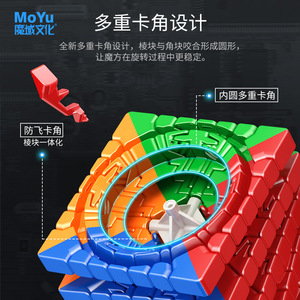 Cube magique magnétique MoYu Aofu Wrm 7x7, puzzle rapide et fluide pour adolescents et adultes, unisexe, pour la pratique et les compétitions. - Product Image 3