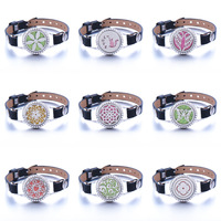 Nouveauté diffuseur de parfum multicouche médaillon d'huile bracelet en cuir double couche pour femmes hommes bijoux prix d'usine