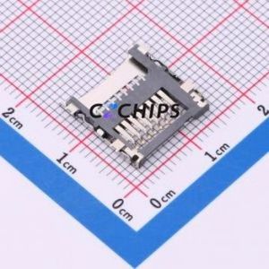 TF-006A-H16-P SD Card / Memory Card Connector SMD Connector Flip Cover Type MicroSD Card (TF Card) Card Holder 1.6mm - Product Image 2