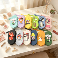 Étui de rangement portable pour lunettes de soleil motif dessin animé, pochette en silicone incassable pour organisateur DIY, modèle CN D Groupe B