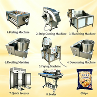 Semi-automatische productielijn voor diepvriesfrieten, kleine schaal aardappelchips en frietverwerkingsmachine