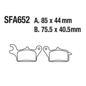 Plaquettes de frein à disque de moto, freins avant et arrière, plaquettes de frein à disque pour SFA652 SUZUKI UK 110 Address 17-21 YAMAHA Tricity 125 14-21 - Product Image 4