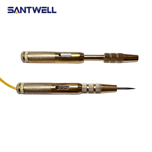 <b>Retractable</b> Brass Car Circuit Tester <b>Pen</b>, 6-12-24V Automotive Voltage Tester with LED Indicator - Product Image 3