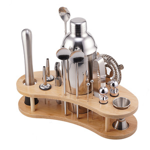 Kit de <span class=keywords><strong>barman</strong></span> 12 pièces avec support Kit de <span class=keywords><strong>barman</strong></span> <span class=keywords><strong>professionnel</strong></span> Kit d'outils de bar à domicile Accessoires de bar - Product Image 2