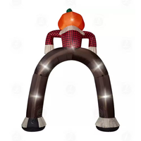 Décoration gonflable d'Halloween d'extérieur avec lumières LED Citrouille gonflable Halloween