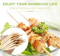 Groothandel Wegwerp Decoratieve BBQ Bamboe Spiesjes 20-35cm Ecologisch Fruit Groente Vlees Spiesjes
