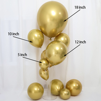 Ballons en latex métalliques multicolores de haute qualité, très demandés, pour la décoration de mariage, d'anniversaire et de fête, ballons chromés dorés, Globo