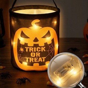 Bolsas de Halloween con Forma de Cubo y Luces LED para Niños, Disponibles al por Mayor, Decoración de Halloween, Regalos Navideños - Product Image 2