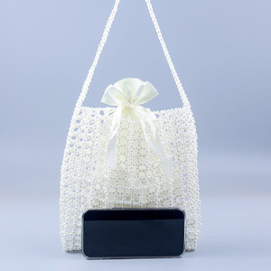 Sac à main de luxe en perles tissées fait main, élégant sac à bandoulière pour femme, idéal pour les fêtes et mariages, petit sac seau pour femme 2026 - Product Image 4