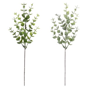 Planta Artificial de Eucalipto Simulada, Decoración Verde para el Hogar, Bodas, Uso en Exteriores, Hojas Dobles Verdes de Plástico, Estilo de 8 Mallas - Product Image 5