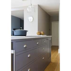 Meubles modulaires modernes fabriqués directement en usine, armoire en bois, design shaker blanc, armoires de cuisine grises pour appartement - Product Image 3