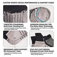 Chaussettes de sport basses pour hommes, respirantes, à séchage rapide, avec soutien de la voûte plantaire, semelle rembourrée, logo personnalisé OEM, marque privée