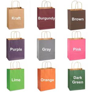 Customized <b>Biodegradable</b> Kraft Paper Bag, White Brown <b>Packaging</b>, Clothing, Socks, Shoes with Their Own Shopping logo - Product Image 5