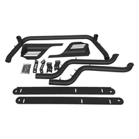 Barra Antivuelco Deportiva de Acero de Alta Resistencia Texturizada en Negro Ajustable 4x4 para Camionetas Universales